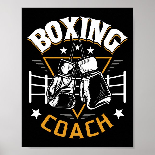 Poster Treinador em Boxing - Kickboxer Gym Boxer 1 (Frente)