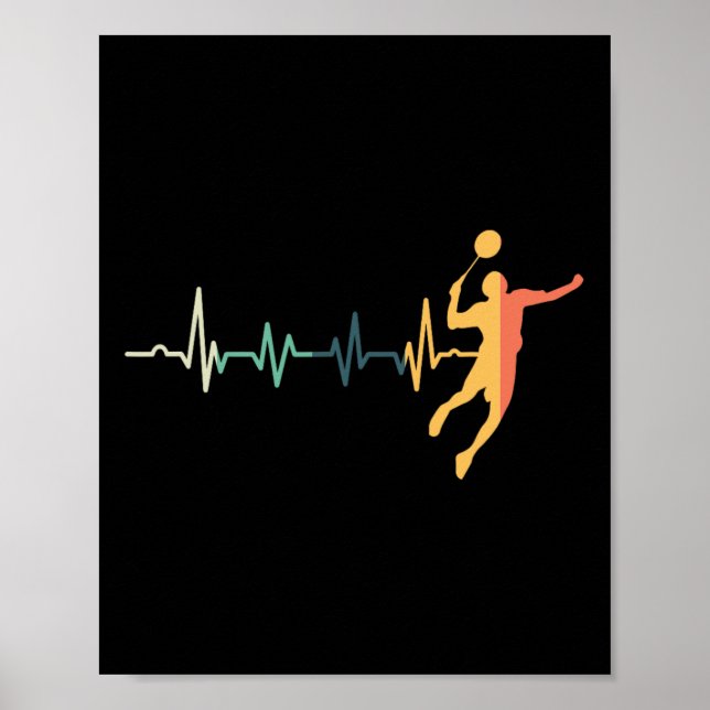 Poster Treinador em Shuttle Retro Hearminton Player R (Frente)