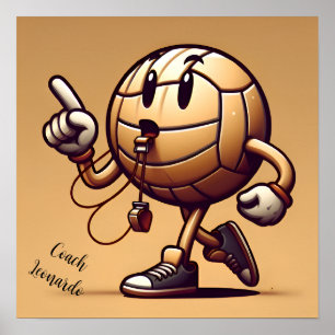 Poster Treinador em Voleibol