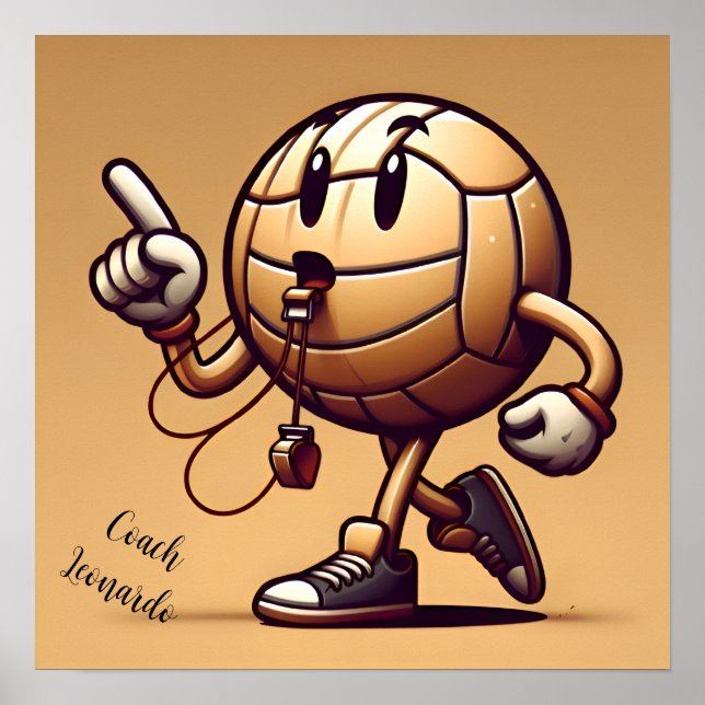 Poster Treinador em Voleibol (Frente)