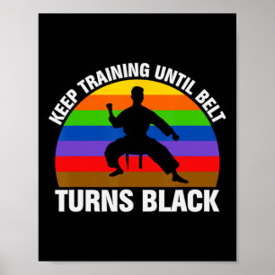 Poster Treinamento até Cinturão virar negro Karate Taekwo