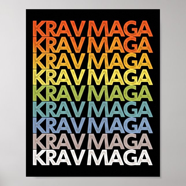 Poster Treinamento de Autodefesa Krav Mega Artes Marciais (Frente)