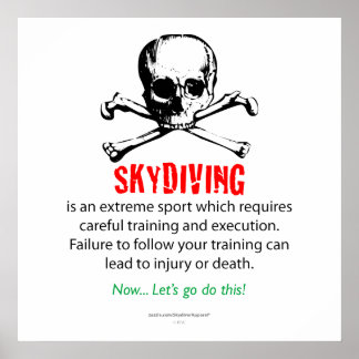 Poster Treinamento em Skydiving