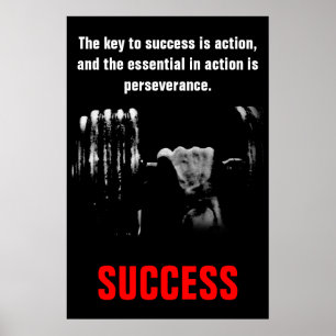 Poster Treinamento inspirador do Bodybuilding do sucesso