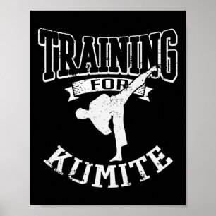 Poster Treinamento Para Kumite Mma Karate Taekwondo Marti