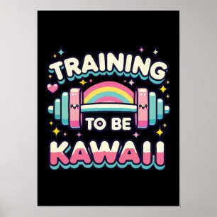 Poster Treinamento para ser Kawaii - Animação engraçada