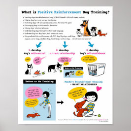 Poster Treinamento positivo para reforço de cães de 16" x