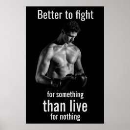 Póster Treino de Academia | Citação Motivacional de Boxea