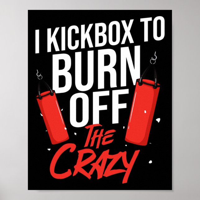 Poster Treino de Kickboxing Cardio Kickboxer Iniciante  (Frente)