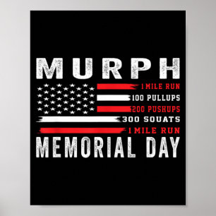 Poster Treino de Memorial Day americano desafio Murph aca
