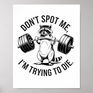 Poster Treino de musculação Não me ajude Estou tentando m