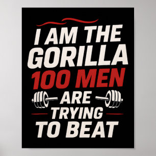 Poster Treino engraçado e ousado de musculação do Alpha G