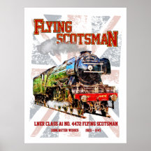 Trem a vapor Flying Scotsman locomotiva inglesa