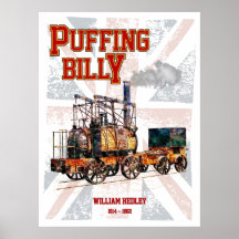Trem a vapor Puffing Billy locomotiva inglesa