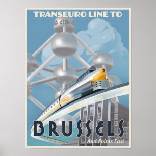 Póster Trem através de Europa - do futuro!