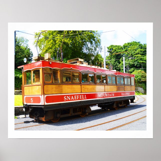 Póster trem de montanha Snaefell (Frente)