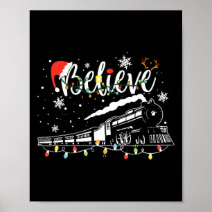 Poster Trem de Natal Crismas Acredite Expresso Polar Xm