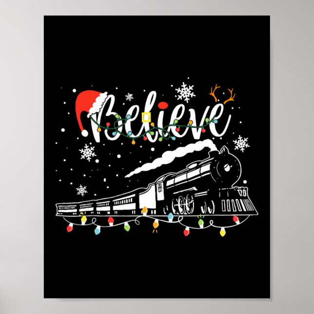 Poster Trem de Natal Crismas Acredite Expresso Polar Xm (Frente)