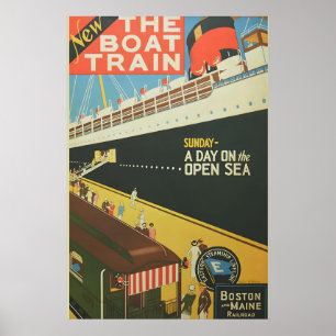 Poster Trem de Orgulho da Ferrovia Boston & Maine RR de 1