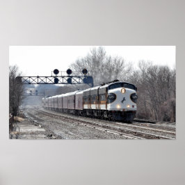 Póster Trem de Passageiros Clássico Americano