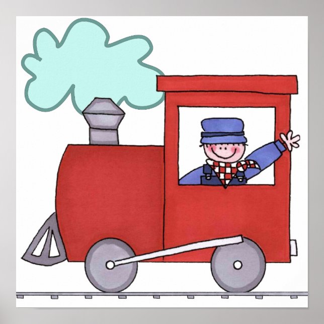 Poster Trem de pintura em tela (Frente)