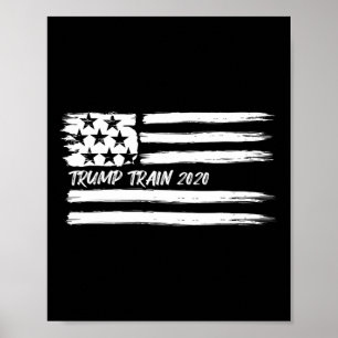Poster Trem do Trump Presidente Campanha Eleitoral Bandei