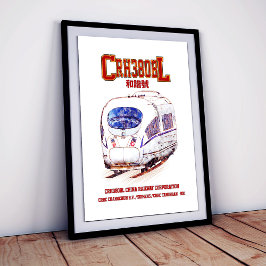 Poster Trem Elétrico de Alta Velocidade CRH380BL China Ra
