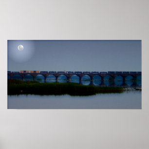 Póster Trem enluarada - ponte de Rockville, PA