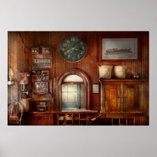 Poster Trem - escritório - a janela dos compradores de