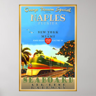 Poster Trem Especial Flor de Laranjeira de Naples Flórida