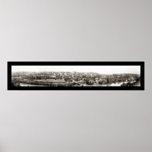 Póster Trem & foto 1915 de Lynchburg da cidade