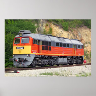Poster Trem húngaro da locomotiva diesel M62
