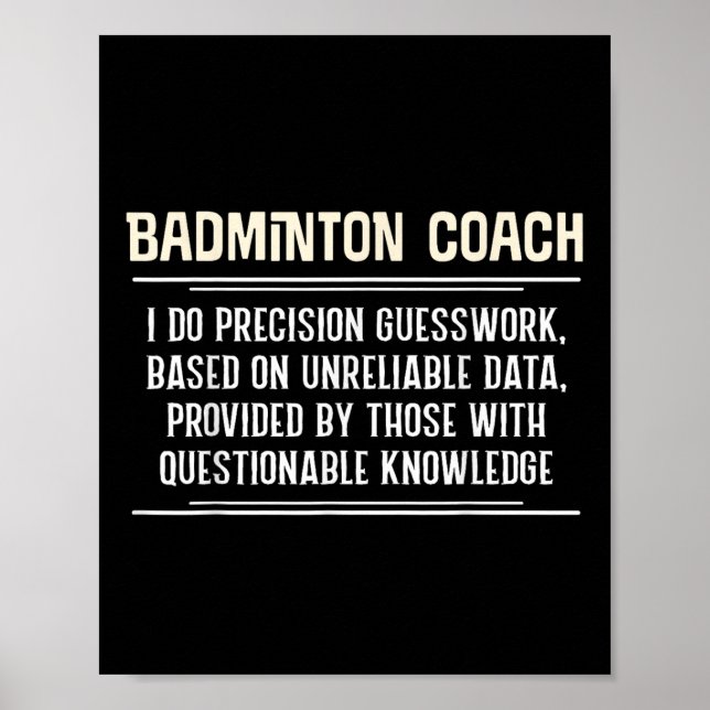 Poster Tremendo Gráfico de Treinador de Badminton - Eu Fa (Frente)