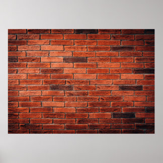 Poster Tremor de textura de tijolos vermelhos, tijolo de