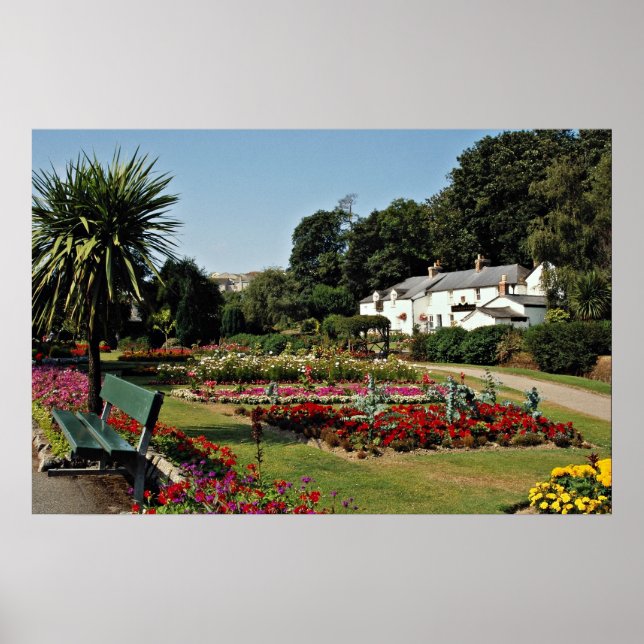 Póster Trenance Gardens, Newquay, Cornwall, flores do Rei (Frente)