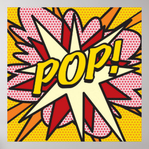 Poster Trendência Retroativa Legal de Pop de Livro pop