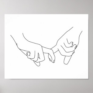 Poster Trendência Simples de Arte em Linha Mínima
