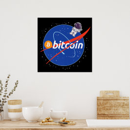 Poster Trendy Bitmoney Astronaut Space Crypto