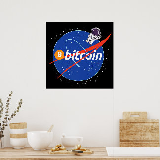 Poster Trendy Bitmoney Astronaut Space Crypto