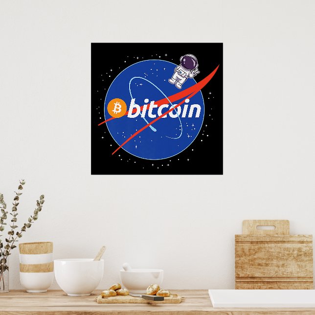 Poster Trendy Bitmoney Astronaut Space Crypto (Cozinha)