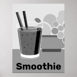 Poster Trendy Black & White Smoothie