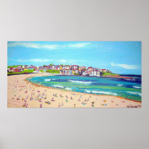 Póster Trendy Bondi - Abstrato, pintura de arte na praia