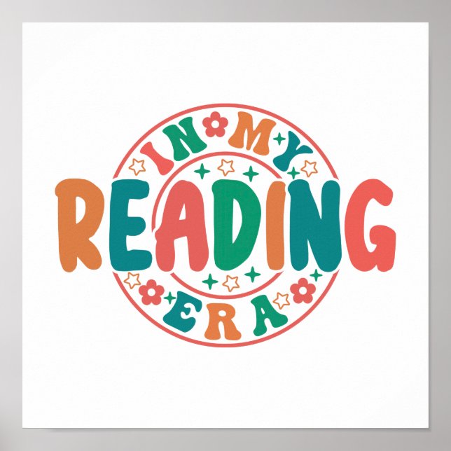 Poster Trendy Book Lover "In My Reading Era" Sticker (Frente)