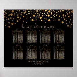 Póster Trendy Confetti - Pontos do Ouro no Gráfico de Ass