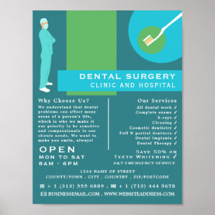 Poster Trendy Dentist Design, Odontologia, Dentista Adver