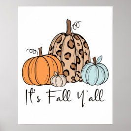 Poster Trendy Fall Pumpkin | "É Queda Y'all" Cotação