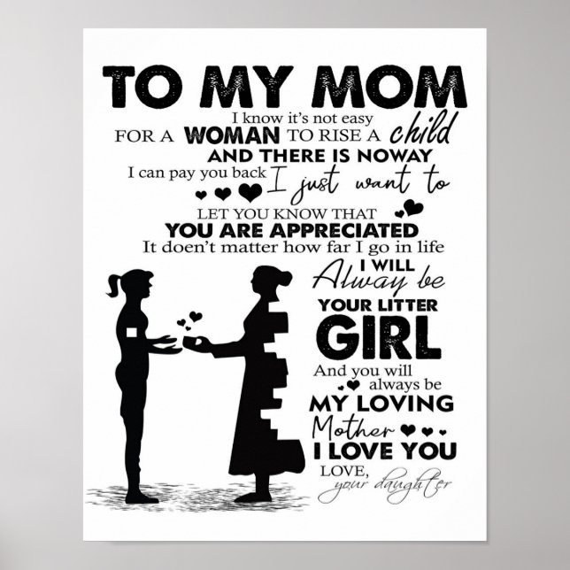Poster Trendy Gift | Carta À Minha Mãe | (Frente)