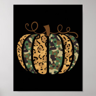 Poster Trendy Leopard Camo Pumpkin Animal Print Cheetah F