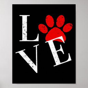 POSTER TRENDY LOVE DOG PAW 
