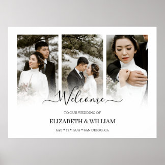 Poster Trendy Modern 3 Foto Collage - Sinal de Boas-vinda